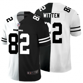 Cheap Las Vegas Raiders #82 Jason Witten Men\'s Black V White Peace Split Nike Vapor Untouchable Limited NFL Jersey