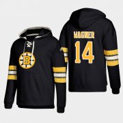 Wholesale Cheap Boston Bruins #14 Chris Wagner Black adidas Lace-Up Pullover Hoodie