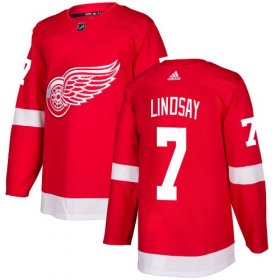 Wholesale Cheap Adidas Red Wings #7 Ted Lindsay Red Home Authentic Stitched NHL Jersey