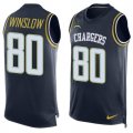 Wholesale Cheap Nike Chargers #80 Kellen Winslow Navy Blue Team Color Men's Stitched NFL Limited Tank Top Jersey