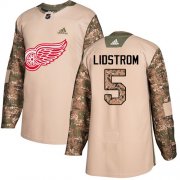 Wholesale Cheap Adidas Red Wings #5 Nicklas Lidstrom Camo Authentic 2017 Veterans Day Stitched Youth NHL Jersey