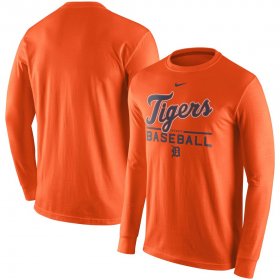 Wholesale Cheap Detroit Tigers Nike Practice Long Sleeve T-Shirt Orange