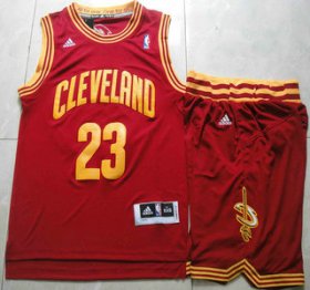 Wholesale Cheap Cleveland Cavaliers #23 LeBron James Red Revolution 30 Swingman Jersey Short Suits