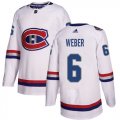 Wholesale Cheap Adidas Canadiens #6 Shea Weber White Authentic 2017 100 Classic Stitched NHL Jersey