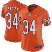 Wholesale Cheap Nike Bears #34 Walter Payton Orange Women's Stitched NFL Limited Rush 100th Season Jersey