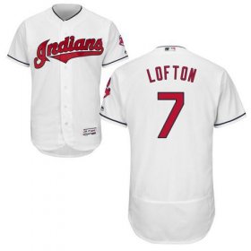 Wholesale Cheap Indians #7 Kenny Lofton White Flexbase Authentic Collection Stitched MLB Jersey