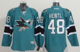 Wholesale Cheap Sharks #48 Tomas Hertl Teal Stitched NHL Jersey