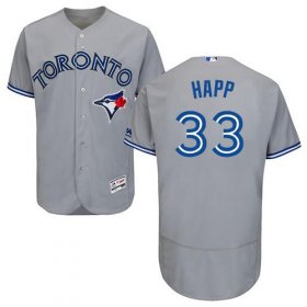 Wholesale Cheap Blue Jays #33 J.A. Happ Grey Flexbase Authentic Collection Stitched MLB Jersey