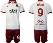 Wholesale Cheap Men 2020-2021 Club Roma away white 9 Nike Soccer Jersey