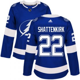 Cheap Adidas Lightning #22 Kevin Shattenkirk Blue Home Authentic Women\'s Stitched NHL Jersey