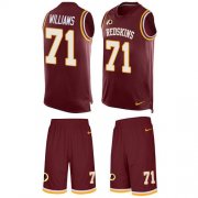 Wholesale Cheap Nike Redskins #71 Trent Williams Burgundy Red Team Color Men's Stitched NFL Limited Tank Top Suit Jersey
