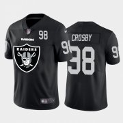 Wholesale Cheap Las Vegas Raiders #98 Maxx Crosby Black Men's Nike Big Team Logo Player Vapor Limited NFL Jersey