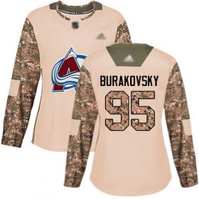 Wholesale Cheap Adidas Avalanche #95 Andre Burakovsky Camo Authentic 2017 Veterans Day Women\'s Stitched NHL Jersey