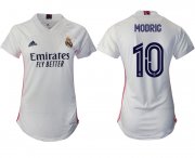 Wholesale Cheap Women 2020-2021 Real Madrid home aaa version 10 white Soccer Jerseys