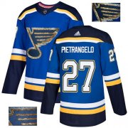 Wholesale Cheap Adidas Blues #27 Alex Pietrangelo Blue Home Authentic Fashion Gold Stitched NHL Jersey