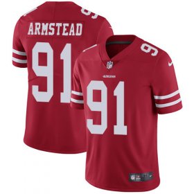 Wholesale Cheap Nike 49ers #91 Arik Armstead Red Team Color Men\'s Stitched NFL Vapor Untouchable Limited Jersey