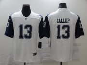 Wholesale Cheap Men's Dallas Cowboys #13 Michael Gallup White 2016 Color Rush Stitched NFL Nike Limited Jersey
