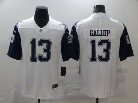 Wholesale Cheap Men\'s Dallas Cowboys #13 Michael Gallup White 2016 Color Rush Stitched NFL Nike Limited Jersey