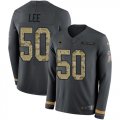 Wholesale Cheap Nike Cowboys #50 Sean Lee Anthracite Salute to Service Youth Stitched NFL Limited Therma Long Sleeve Jersey