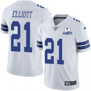 Wholesale Cheap Nike Cowboys #21 Ezekiel Elliott White Men's Stitched With Established In 1960 Patch NFL Vapor Untouchable Limited Jersey