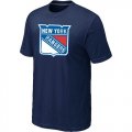 Wholesale Cheap New York Rangers Big & Tall Logo Midnight Blue NHL T-Shirt