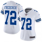 Wholesale Cheap Nike Cowboys #72 Travis Frederick White Women's Stitched NFL Vapor Untouchable Limited Jersey