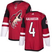 Wholesale Cheap Adidas Coyotes #4 Niklas Hjalmarsson Maroon Home Authentic Stitched NHL Jersey