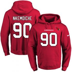 Wholesale Cheap Nike Cardinals #90 Robert Nkemdiche Red Name & Number Pullover NFL Hoodie