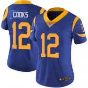 Wholesale Cheap Nike Rams #12 Brandin Cooks Royal Blue Alternate Women's Stitched NFL Vapor Untouchable Limited Jersey