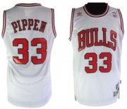Wholesale Cheap Chicago Bulls #33 Scottie Pippen White Swingman Throwback Jersey
