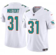 Cheap Men's Miami Dolphins #31 Raheem Mostert White 2023 F.U.S.E Alternate Vapor Limited Football Stitched Jersey