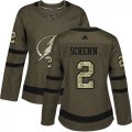 Cheap Adidas Lightning #2 Luke Schenn Green Salute to Service Women's Stitched NHL Jersey