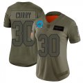 Wholesale Cheap Nike Panthers #30 Stephen Curry Camo Women's Stitched NFL Limited 2019 Salute to Service Jersey