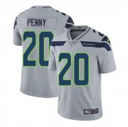 Wholesale Cheap Men's Seattle Seahawks #20 Rashaad Penny Gray Vapor Untouchable Limited Stitched Jersey