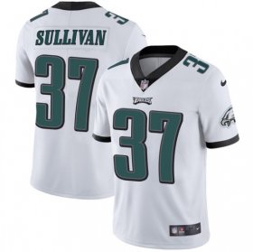 Wholesale Cheap Nike Eagles #37 Tre Sullivan White Men\'s Stitched NFL Vapor Untouchable Limited Jersey
