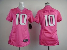 Wholesale Cheap Nike Texans #10 DeAndre Hopkins Pink Women\'s Be Luv\'d Stitched NFL New Elite Jersey