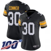 Wholesale Cheap Nike Steelers #30 James Conner Black Alternate Women's Stitched NFL 100th Season Vapor Limited Jersey
