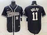 Wholesale Cheap Men's New York Yankees #11 Anthony Volpe Black With Patch Cool Base Stitched Baseball Jersey