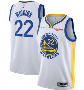 Wholesale Cheap Men\'s Golden State Warriors #22 Andrew Wiggins 2022 White 75th Anniversary Stitched Jersey