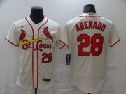 Wholesale Cheap Men St.Louis Cardinals 28 Arenado Cream Elite Nike MLB Jerseys
