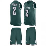 Wholesale Cheap Nike Eagles #2 Jalen Hurts Green Team Color Men's Stitched NFL Limited Tank Top Suit Jersey