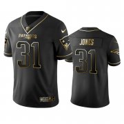 Wholesale Cheap Nike Patriots #31 Jonathan Jones Black Golden Limited Edition Stitched NFL Jersey