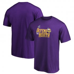 Wholesale Cheap Minnesota Vikings 2019 NFL Playoffs Bound Hometown Checkdown T-Shirt Purple