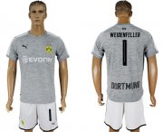 Wholesale Cheap Dortmund #1 Weidenfeller Grey Soccer Club Jersey