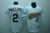 Wholesale Cheap Mitchell and Ness Athletics #2 Tony Phillips Stitched White Throwback MLB Jersey