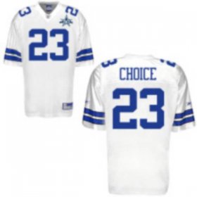 Wholesale Cheap Cowboys #23 Tashard Choice White Team 50TH Anniversary Patch Stitched NFL Jersey
