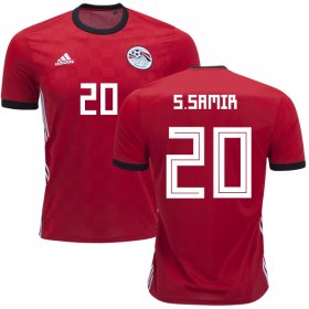 Wholesale Cheap Egypt #20 S.Samir Red Home Soccer Country Jersey