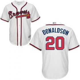 Wholesale Cheap Braves #20 Josh Donaldson White Cool Base Stitched Youth MLB Jersey