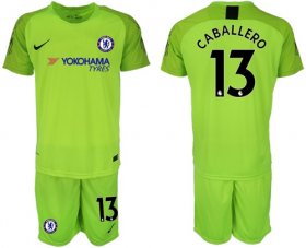 Wholesale Cheap Chelsea #13 Caballero Green Goalkeeper Soccer Club Jersey