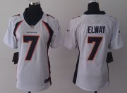 Wholesale Cheap Nike Broncos #7 John Elway White Women's Stitched NFL New Elite Jersey